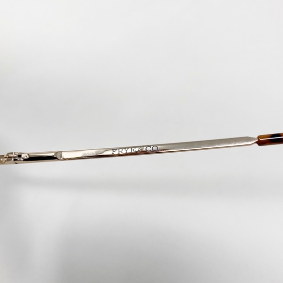 Frye Round Reflective Blue Gold Sunglasses - Picture 9 of 9